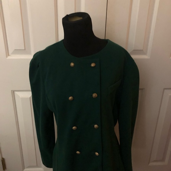 Vintage Sunshine Starshine forest green blazer / jacket with gold buttons - Picture 5 of 7